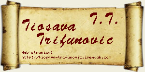 Tiosava Trifunović vizit kartica